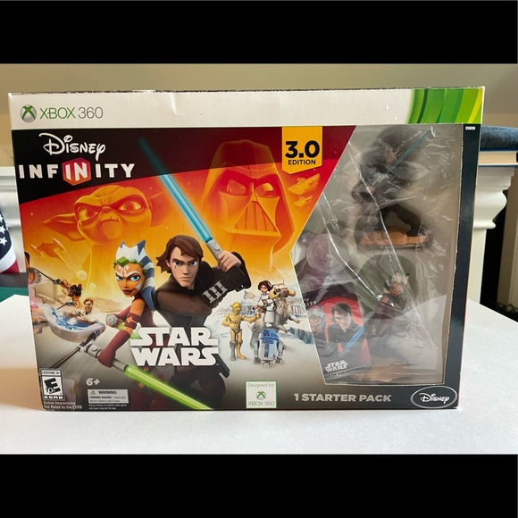 XBox 360 Disney Infinity STAR WARS Starter Pack 3.0 Edition in box. Pre-Used - Picture 2 of 4